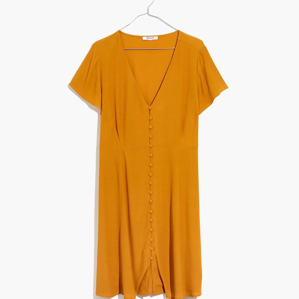 Fall 2019 Madewell V-Neck Button Dress